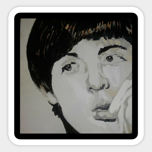 Paul McCartney Sticker by Mike Nesloney Art